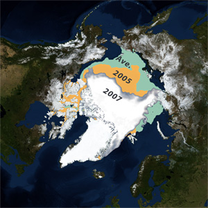 Arctic sea ice change