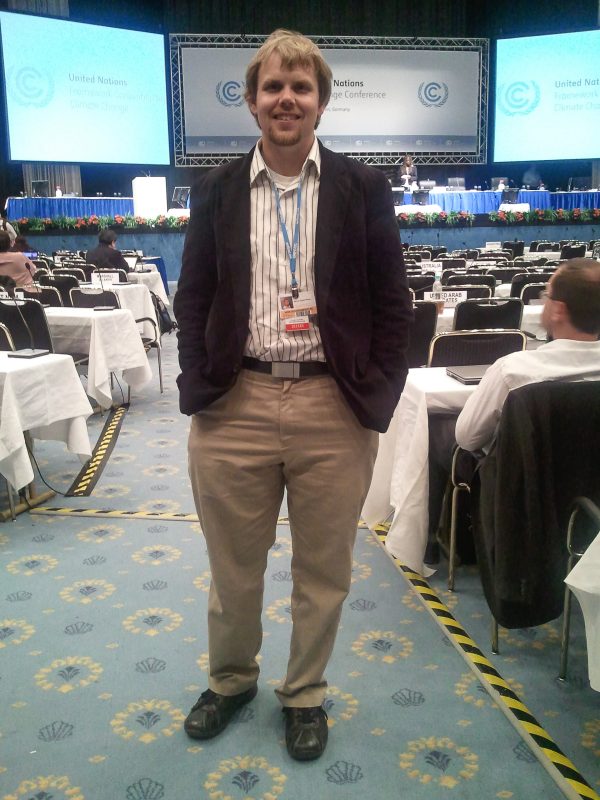 Picture of Bjornar Egede-Nissen at the Bonn Climate Conference 2014.